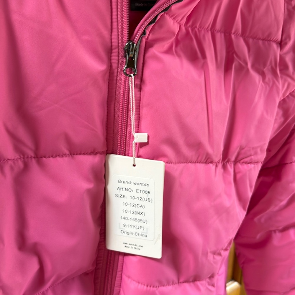 New with tags girls Wantdo hooded winter coat size 10-12 - Picture 4 of 8